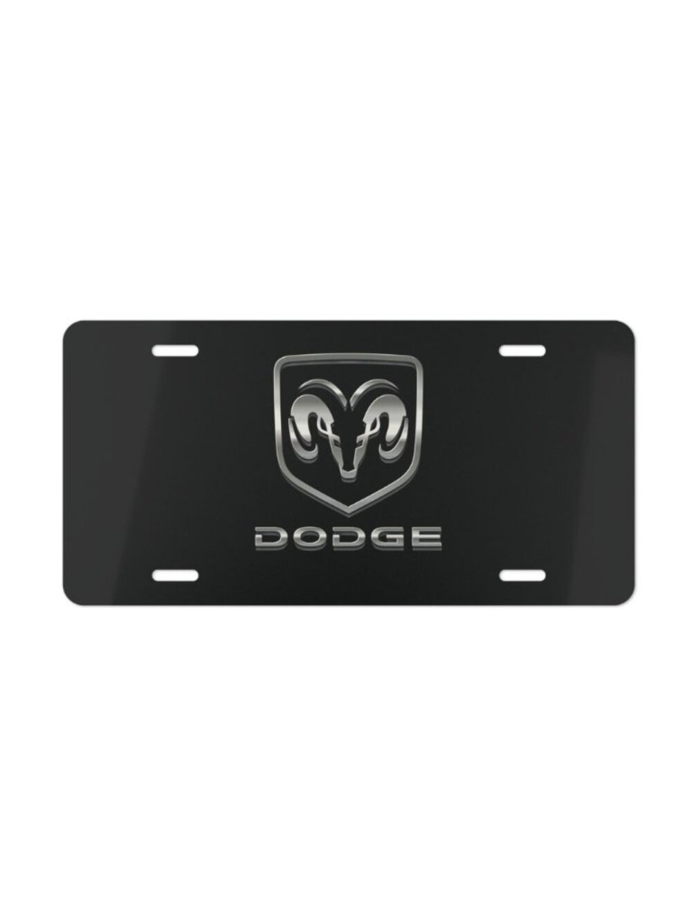 Dodge Emblem License Plate | Metal Car Tag Front Plate for Dodge Fans